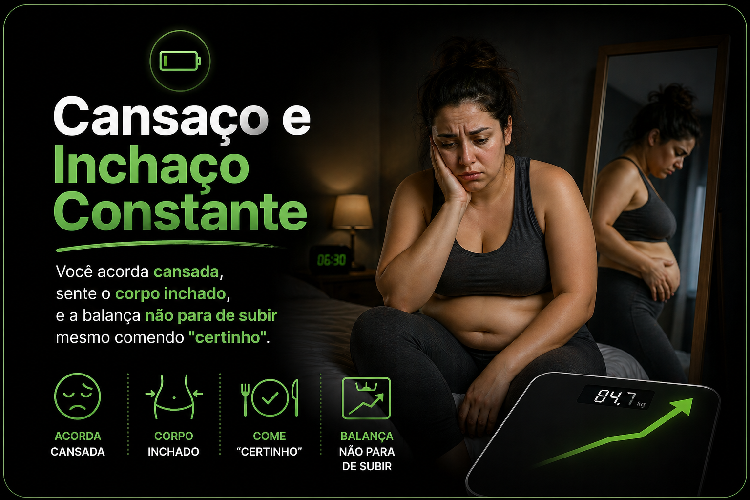 Cansaço e inchaço constante
