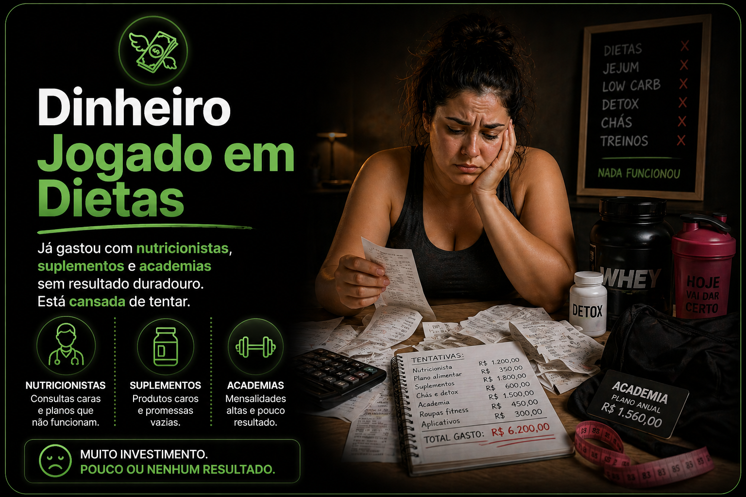 Dinheiro jogado fora em dietas